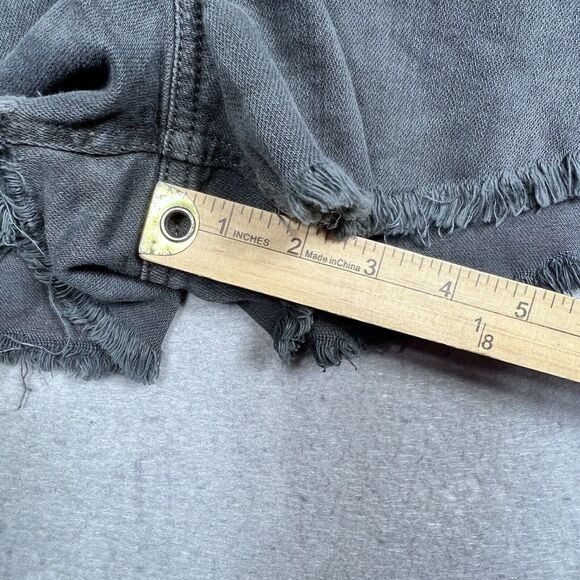 Aerie Overall Womens XS Gray Stretch Romper Denim Jeans Shorts - Picture 8 of 14